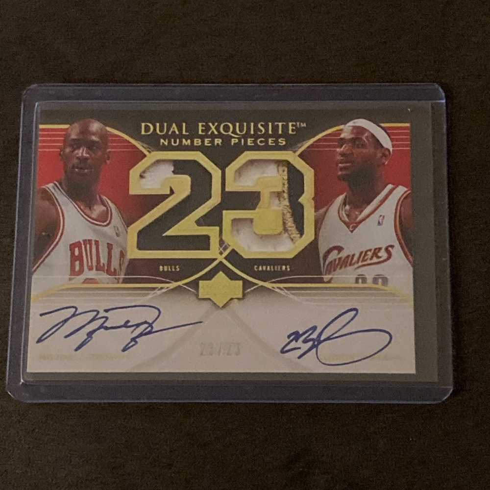 2006 Exquisite Collection Michael Jordan & LeBron James PATCH AUTO /23